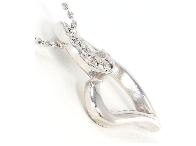 Autre Marque Halskette aus 10K Weißgold mit Diamant Golden - Ansicht 2