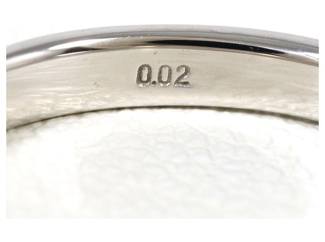Autre Marque Ehering aus 10K Weißgold mit Diamant Golden - Ansicht 5