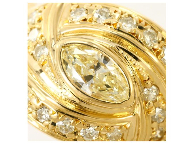 Autre Marque Anello fede in oro giallo 18K con diamante D'oro - vista 2