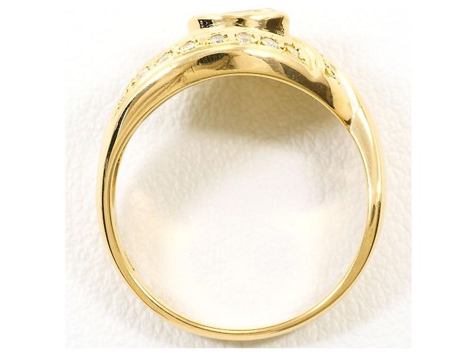 Autre Marque Anello fede in oro giallo 18K con diamante D'oro - vista 3