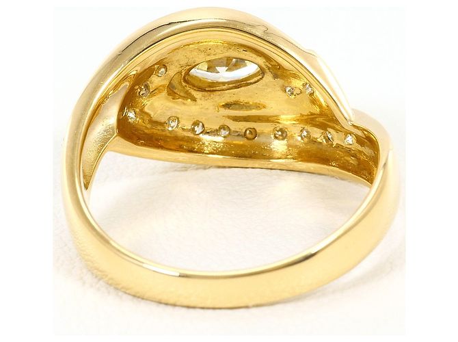 Autre Marque Anello fede in oro giallo 18K con diamante D'oro - vista 4