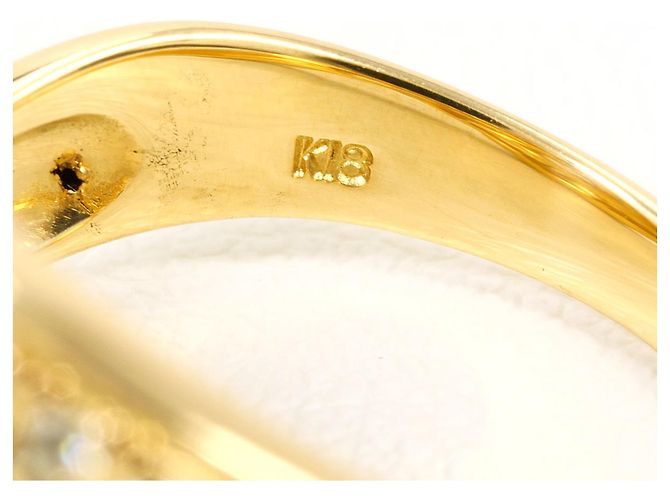 Autre Marque Anello fede in oro giallo 18K con diamante D'oro - vista 5
