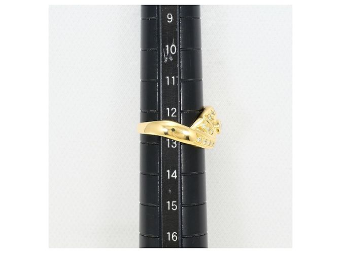 Autre Marque Anello fede in oro giallo 18K con diamante D'oro - vista 8