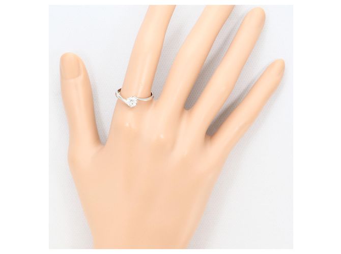 Autre Marque PT900 Platin-Ehering mit Diamant - Ansicht 7