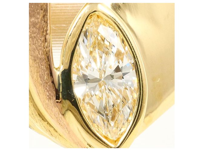 Autre Marque Anello fede in platino PT900 e oro giallo 18K con diamante D'oro - vista 2