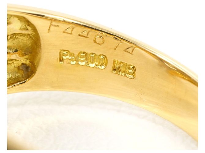 Autre Marque Anello fede in platino e oro giallo con diamanti D'oro - vista 6