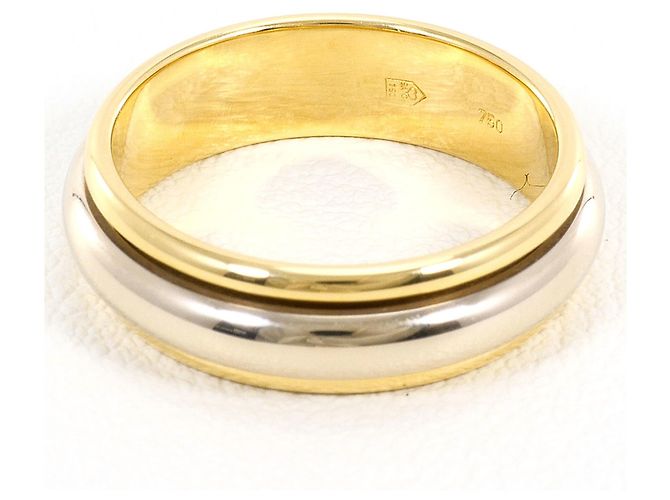 Autre Marque 18K Goldring Weißgold und Gelbgold Golden - Ansicht 3