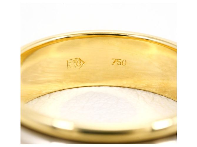 Autre Marque 18K Goldring Weißgold und Gelbgold Golden - Ansicht 4