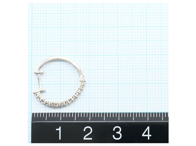 Autre Marque Platin-Creolen mit Diamanten - Ansicht 3