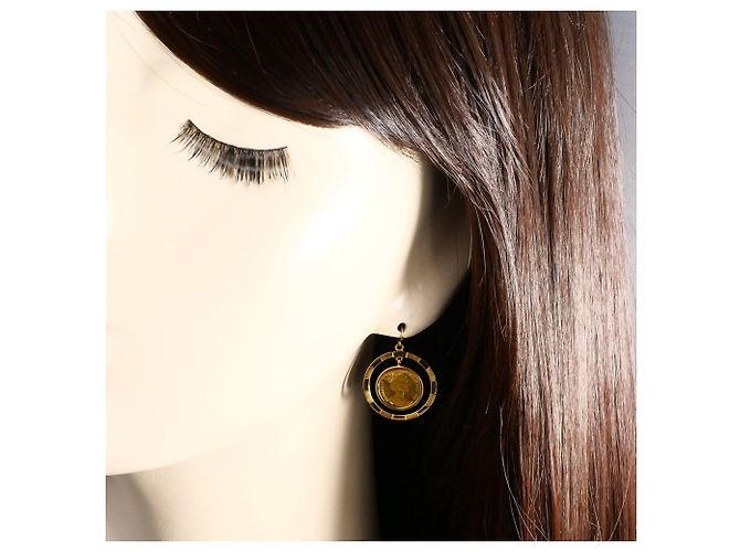 Autre Marque Pendientes colgantes de oro amarillo 24K K24 Dorado - vista 5