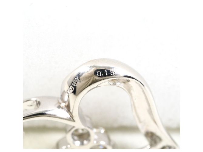 Autre Marque Collana elegante in oro bianco 18K e platino con diamante D'oro - vista 4