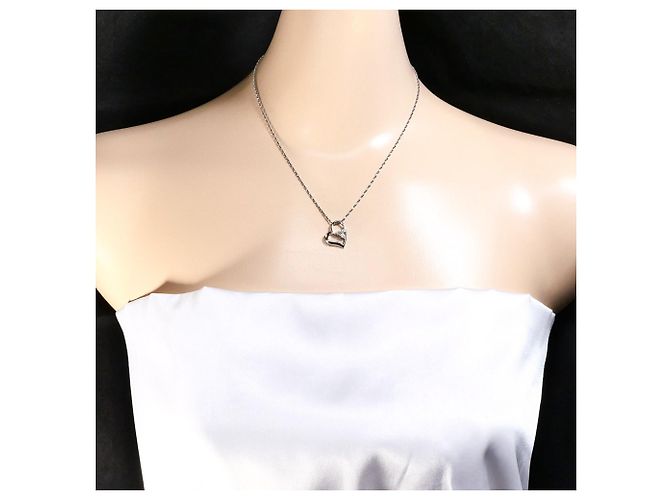 Autre Marque Collana elegante in oro bianco 18K e platino con diamante D'oro - vista 6