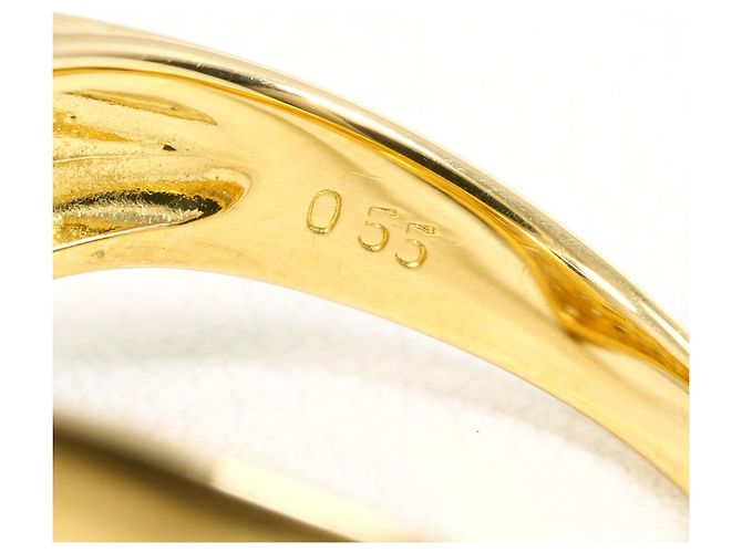 Autre Marque Anello a fascia in oro giallo 18K con diamante D'oro - vista 5