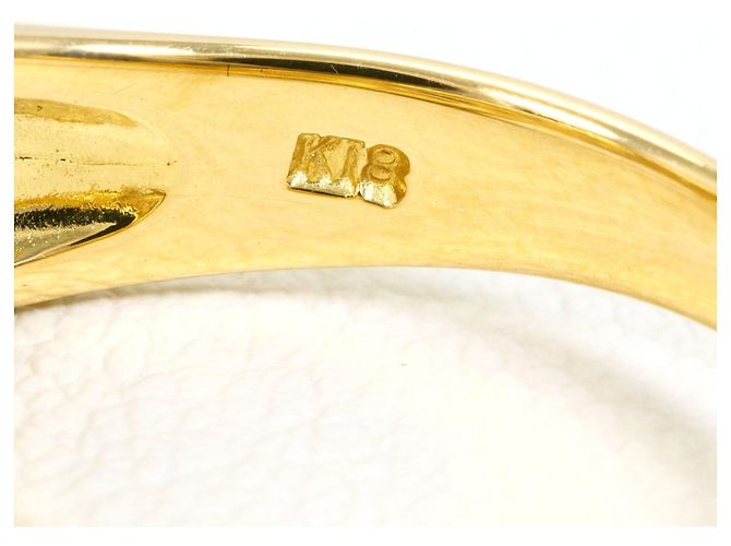 Autre Marque Anello a fascia in oro giallo 18K con diamante D'oro - vista 6