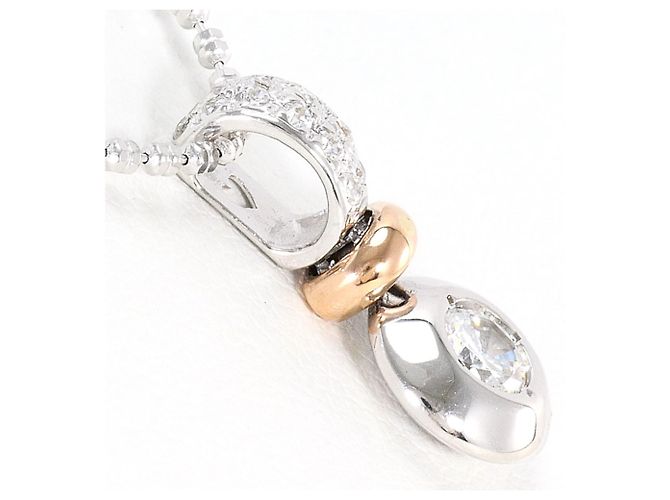 Autre Marque Collana in oro bianco 14K con zircone cubico D'oro - vista 2
