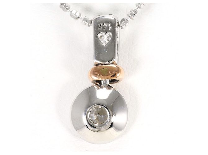 Autre Marque Collana in oro bianco 14K con zircone cubico D'oro - vista 3
