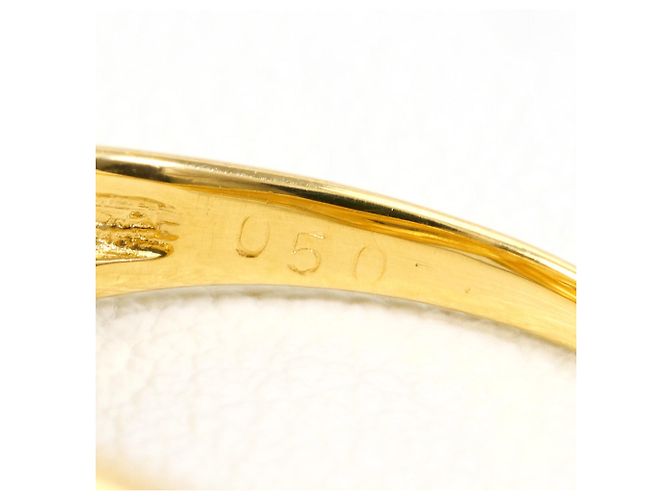 Autre Marque Anello a fascia in oro giallo 18K con diamante D'oro - vista 6