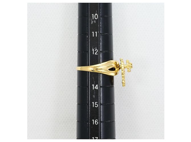 Autre Marque Anello a fascia in oro giallo 18K con diamante D'oro - vista 8
