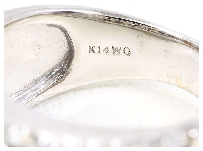 Autre Marque Anello fede in oro bianco 14K con diamante nero D'oro - vista 5
