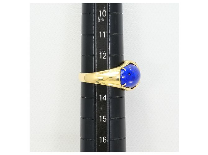 Autre Marque Bandring aus 18K Gelbgold mit Diamant und Lapislazuli Golden - Ansicht 7
