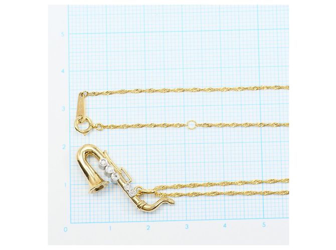 Autre Marque Collar de oro 18K con diamante Dorado - vista 5