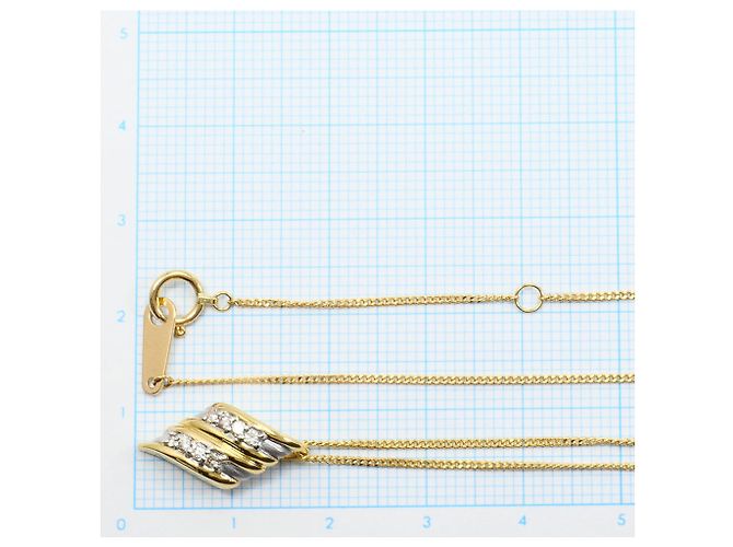 Autre Marque Colar elegante em ouro 18K com diamante Dourado - vista 5