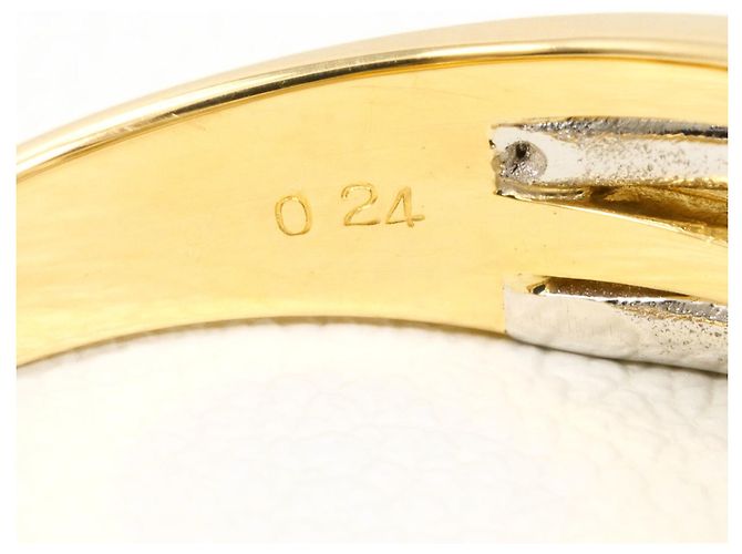 Autre Marque Ehering aus Platin und Gelbgold mit Diamant Golden - Ansicht 6