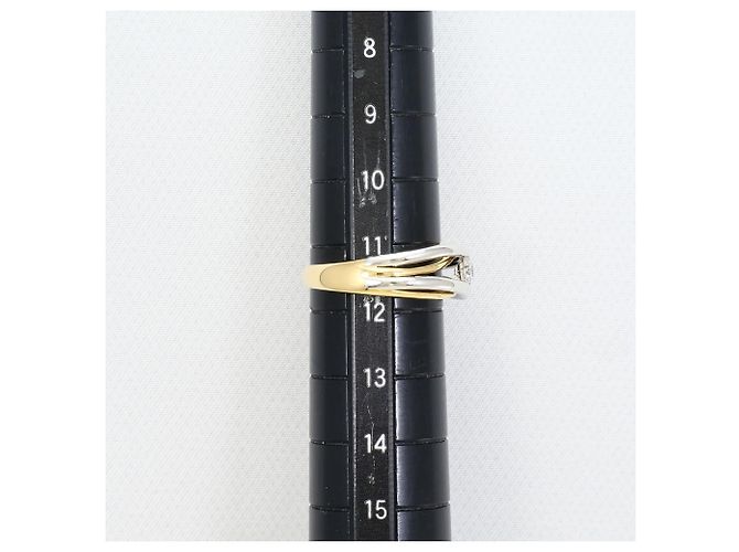 Autre Marque Ehering aus Platin und Gelbgold mit Diamant Golden - Ansicht 8