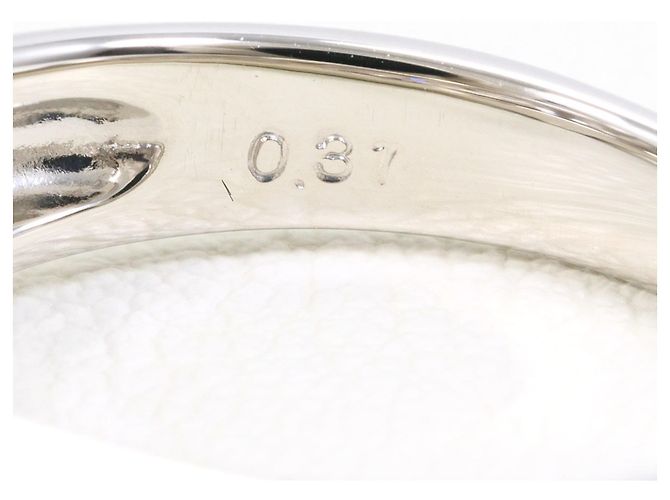 Autre Marque PT900 Platin-Bandring mit blauem Diamanten - Ansicht 6
