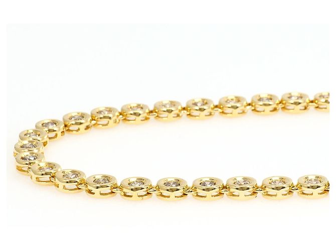 Autre Marque Collar de oro amarillo 18K con diamante marrón Castaño Dorado - vista 2