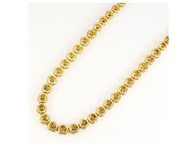 Autre Marque Collar de oro amarillo 18K con diamante marrón Castaño Dorado - vista 3
