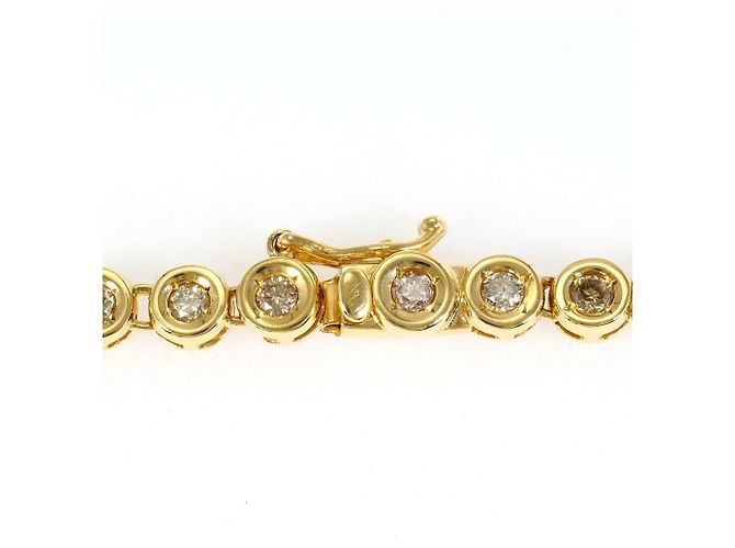 Autre Marque Collar de oro amarillo 18K con diamante marrón Castaño Dorado - vista 4