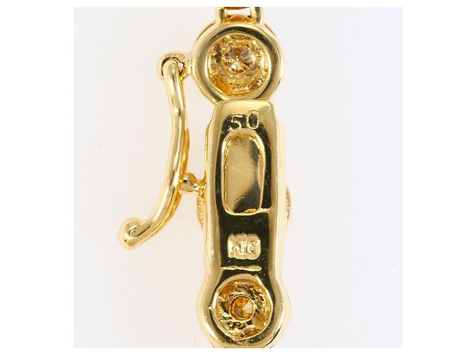 Autre Marque Collar de oro amarillo 18K con diamante marrón Castaño Dorado - vista 5