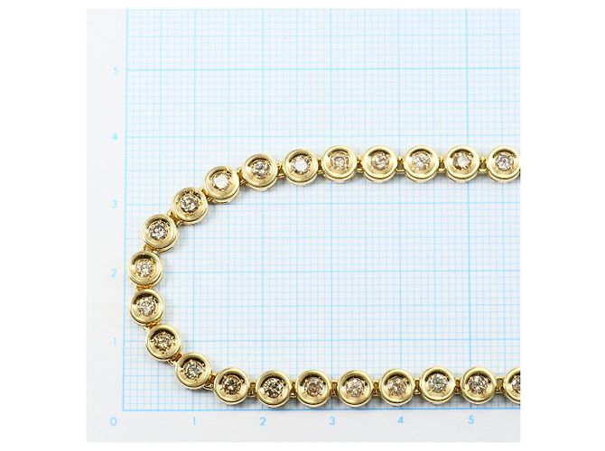 Autre Marque Collar de oro amarillo 18K con diamante marrón Castaño Dorado - vista 6