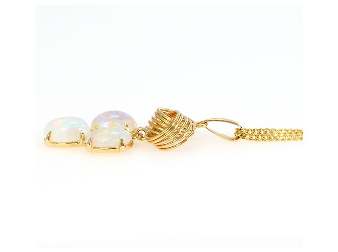 Autre Marque Colar em ouro amarelo 18K com opala Dourado - vista 3
