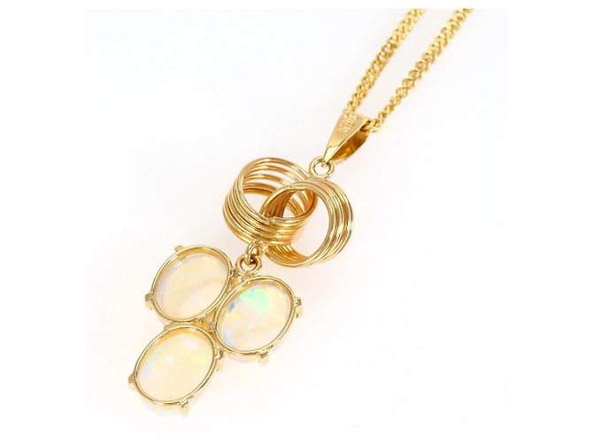 Autre Marque Colar em ouro amarelo 18K com opala Dourado - vista 4