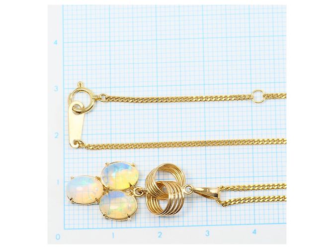 Autre Marque Colar em ouro amarelo 18K com opala Dourado - vista 6