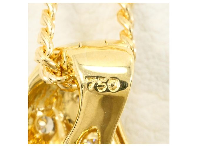 Autre Marque Halskette aus 18K Gelbgold mit Opal und Diamant Golden - Ansicht 5