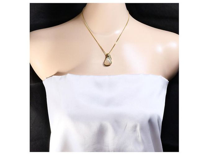Autre Marque Halskette aus 18K Gelbgold mit Opal und Diamant Golden - Ansicht 7