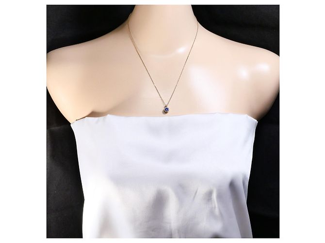 Autre Marque Collana in oro rosa 18K con tanzanite e diamante D'oro - vista 6