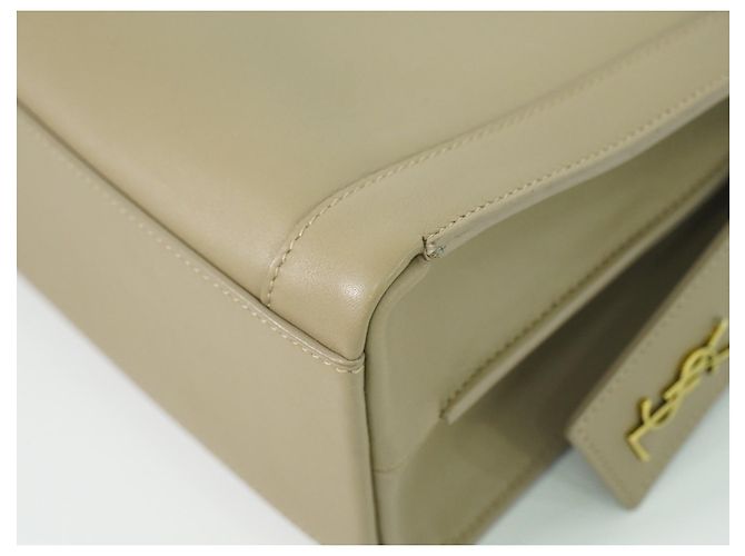 Autre Marque Saint Laurent East Side Smooth Leather Small Beige - vista 7