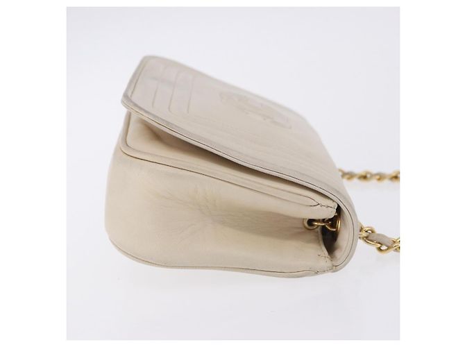 Chanel Vintage CC Stitch Flap Leather Mini Beige - vue 3