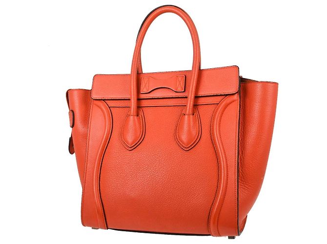 Céline Celine Luggage Grainy Leather Micro Red - view 2