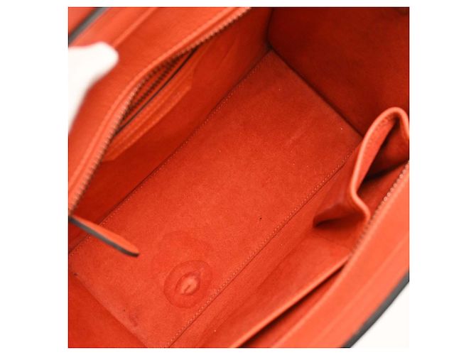 Céline Celine Luggage Grainy Leather Micro Red - view 3