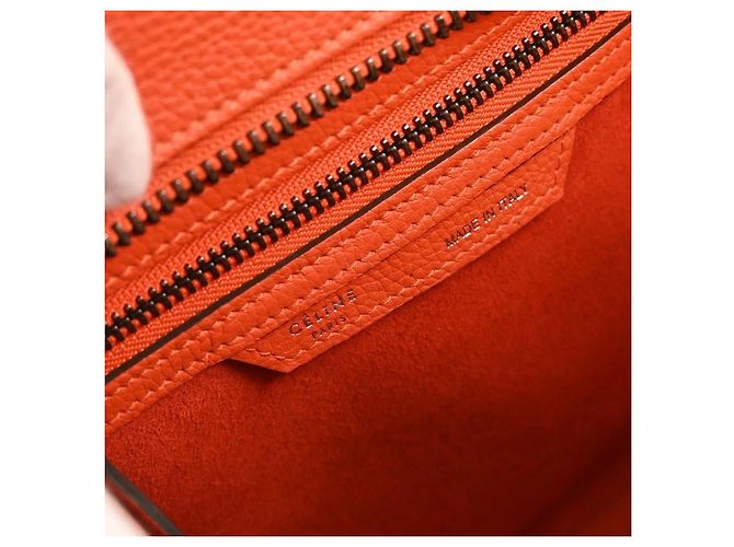 Céline Celine Luggage Grainy Leather Micro Red - view 4