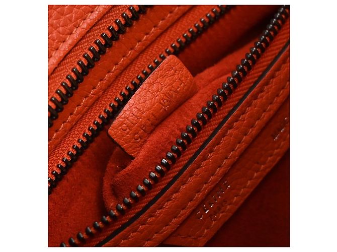 Céline Celine Luggage Grainy Leather Micro Red - view 5
