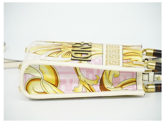 Fendi x Versace Fendace Convertible Sunshine Shopper Printed Laminated Leather Mini Mehrfarben - Ansicht 3