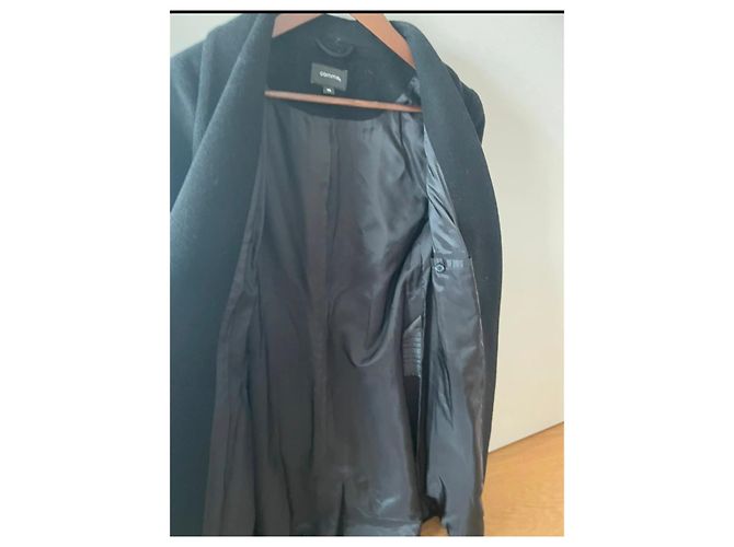 Autre Marque Cappotto in lana nero cinturato Comma - vista 3