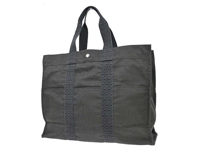 Hermès Hermes Fourre Tout Toile GM Marrone - vista 2