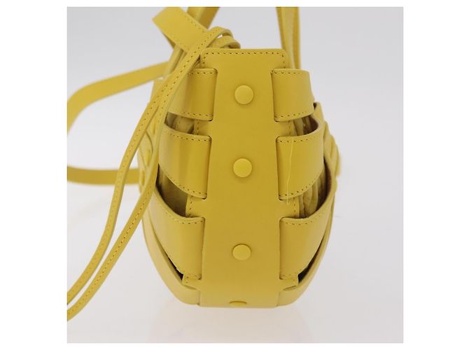 Bottega Veneta Shell Leather Large Amarelo - vista 3